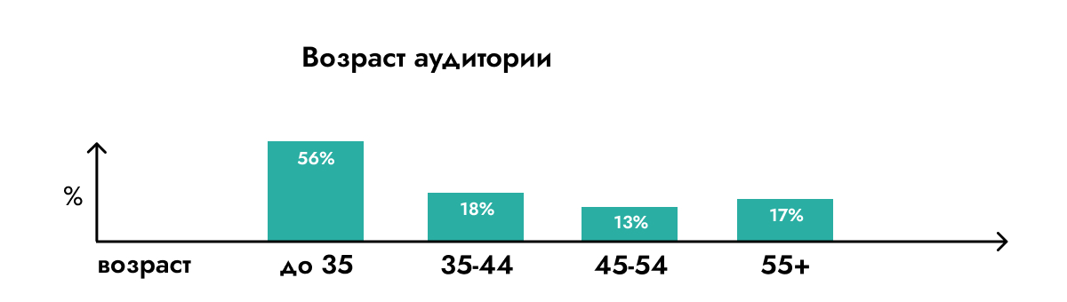 Возраст интернет-аудитории 